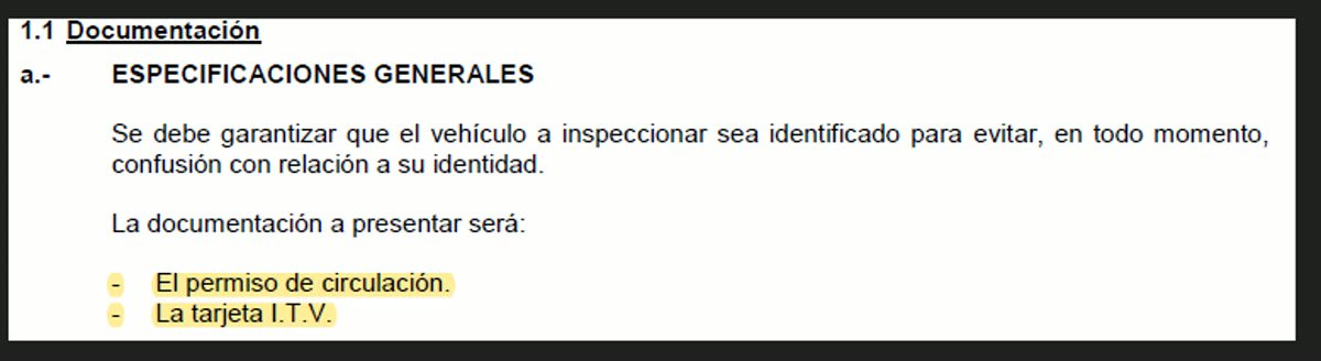 Documentación obligatoria para pasar la ITV según el manual oficial
